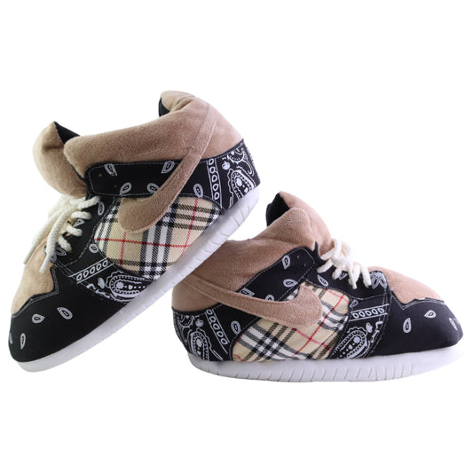 AJ 1 SB Travis Paisley Zwart Check Retro Trainer Sneaker Sloffen