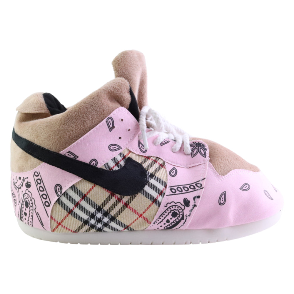 AJ 1 SB Travis Paisley Roze Check Retro Trainer Sneaker Sloffen