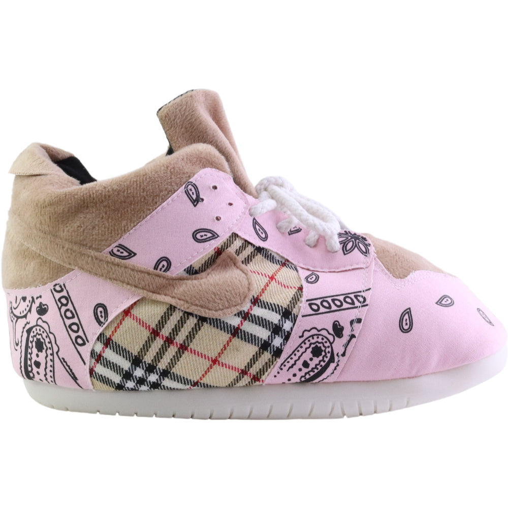 AJ 1 SB Travis Paisley Roze Check Retro Trainer Sneaker Sloffen